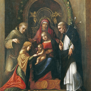 The Mystic Marriage of St. Catherine, 1510- 15 (oil on panel)
