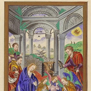 The Nativity (colour litho)