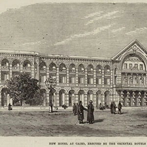 New Hotel at Cairo, erected by the Oriental Hotels Company (engraving)