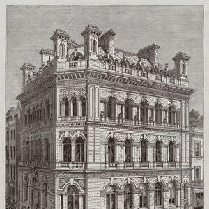 New Offices of the National Provident Institution in Eastcheap (engraving)
