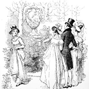 No, no, stay where you are, illustration from Pride & Prejudice by Jane Austen