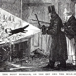 The Noisy Burglar, or the Cat and the Milk-jug (litho)