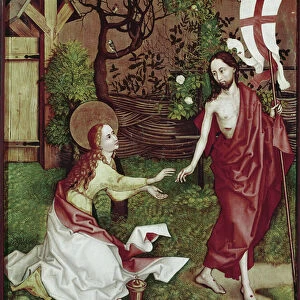 Noli me Tangere. Painting by Martin Schongauer (1453-1491), tempera on wood