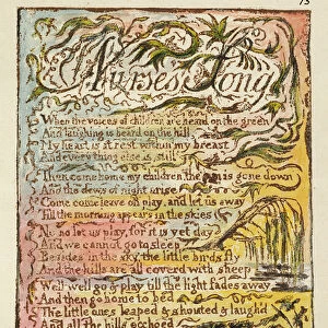 Nurses Song, illustration from Songs of Innocence and of Experience