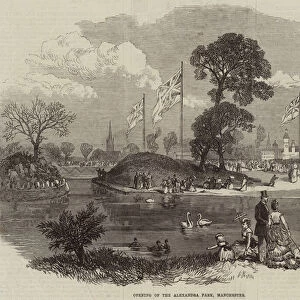 Opening of the Alexandra Park, Manchester (engraving)