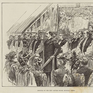 Opening of the New Oxford House, Bethnal Green (engraving)