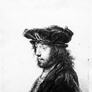 An Oriental Head, etched by Rembrandt, c. 1635 (etching)