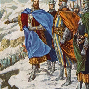 Otto I, Holy Roman Emperor, invading Italy in 951