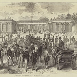 Outside the Grand Trianon during the Trial of Marshal Bazaine (engraving)