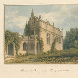 Oxfordshire - Burford - Chapel of the Priory House, 1821 (w / c on paper)