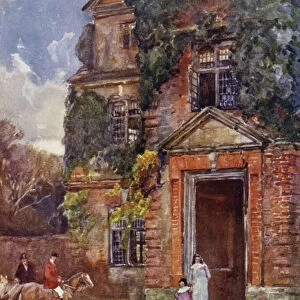 Packington Old Hall (colour litho)