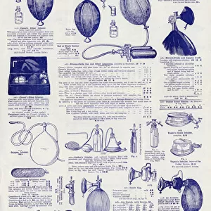 Page from Surgical instrument catalogue, c. 1900: Anaesthetic apparatus (litho)