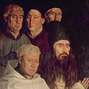 Panel of the Monks, from the Polyptych of St. Vincent, c. 1465 (oil on panel)