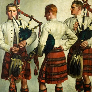Pipe Practice, 1918 (oil on canvas)