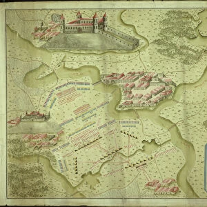 Plan of the Battle of Mollwitz on the 10th April, 1741 (pen & ink on paper)