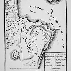 Plan of West Point, the key fort that Benedict Arnold plotted to deliver to the British