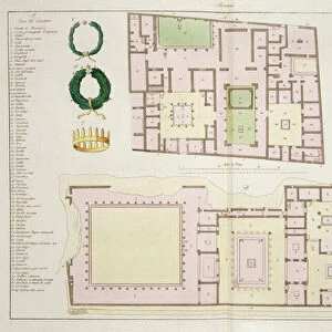 Plans of the House of the Questor and the House of the Faun, Pompeii, plate 25A