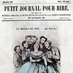 Political and social cartoon during the Second Empire. "A million dowry"