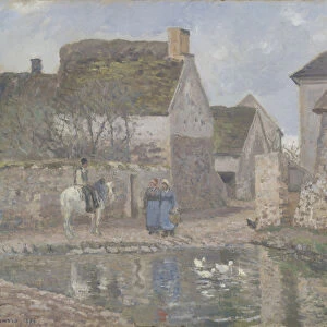 A Pond in Ennery, 1874 (oil on canvas)