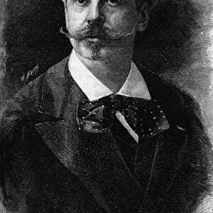 Portrait of Alphonse de Neuville, French painter. (1835-1885)