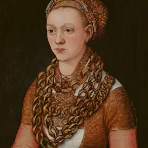 Portrait of Anna Buchner, nee Lindacker, c. 1520 (oil on panel) (see also 3710993)