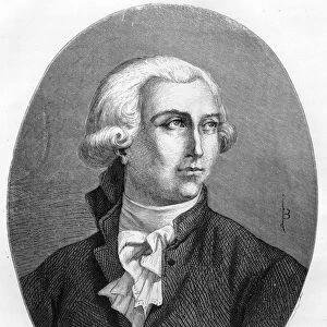 Portrait of Antoine Laurent Lavoisier (1743-1794), French chemist - Engraving from 1863