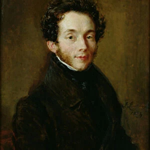 Portrait of Carl Maria Friedrich Ernst von Weber (1786-1826) 1824 (oil on panel)