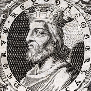 Portrait of Dagobert I (? - 639), king of the Franks, Dynasty of the Merovingians