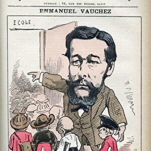 Portrait of Emmanuel Vauchez, French politician. Caricature of Gill, Paris