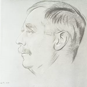 Portrait of H. G. Wells (1866-1946), 1918 (litho)