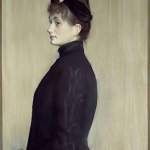 Portrait of Madame Wallet Pastel painting by Jacques Emile (Jacques-Emile