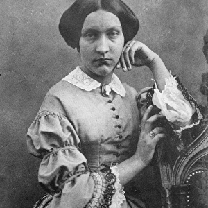 Portrait of Marie Fauquet, c. 1860 (b / w photo)