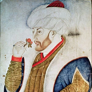 Portrait of Sultan Mehmet II (1432-81) (w / c on paper)