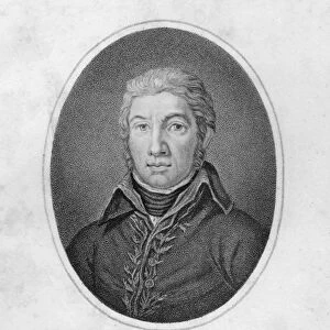 Portrait of Victor Moreau (engraving) (b / w photo)