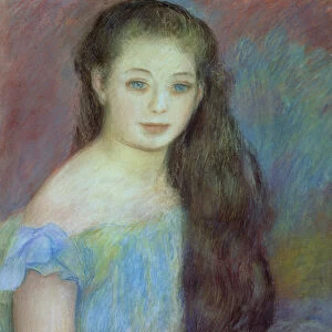 Portrait of a young girl with blue eyes, 1887 (pastel)