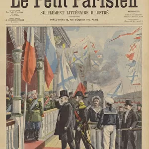 President Loubet of France arriving in Russia for a visit (colour litho)