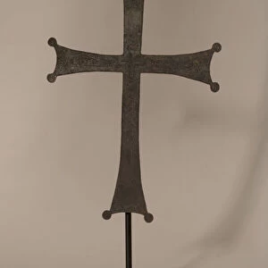 Processional cross with incised inscription, 10th-12th century AD (bronze