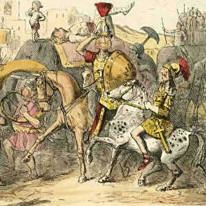 Pyrrhus arrives in Italy with his troupe