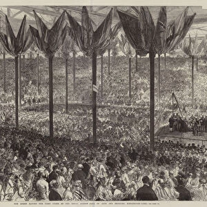 The Queen laying the First Stone of the Royal Albert Hall of Arts and Sciences, Kensington-Gore (engraving)