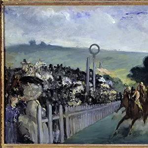 The races at Longchamp, 1864 (oil on canvas)