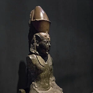 Ramses II in the double crown, 19th dynasty, unknown provenance (red and grey granite)