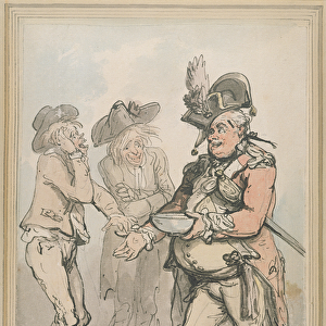 The Recruiting Sergeant, c. 1790 (pen & ink and w / c on paper)
