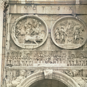 Relief from the Arch of Constantine, c. 315 AD (marble)