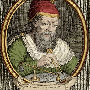 Representation of Archimede of Syracuse, (287 BC-212 BC), Greek scientist, physicist