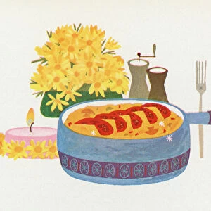 Retro Food: Main Course, 1957 (screen print)