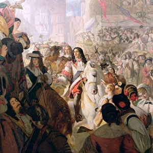 The Return of Charles II (1630-85) to Whitehall in 1660, 1867 (oil on canvas)