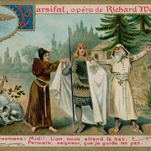 The Return of Parsifal with the Holy Spear (chromolitho)