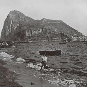 The Rock of Gibraltar (b / w photo)