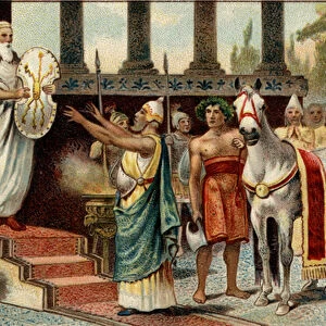 Roman political system. The king: Numa Pompilius, legendary king of Rome (-715, -672)