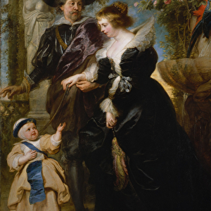 Rubens, His Wife Helena Fourment and Their Son Frans, c. 1635 (oil on wood)